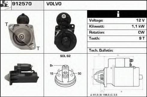 EDR 912570 - Стартер avtokuzovplus.com.ua