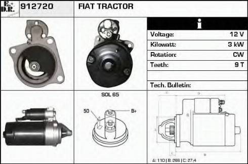 EDR 912720 - Стартер avtokuzovplus.com.ua