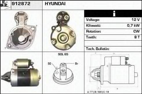 EDR 912872 - Стартер avtokuzovplus.com.ua