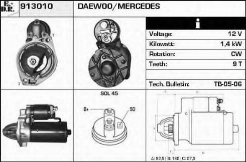 EDR 913010 - Стартер autodnr.net