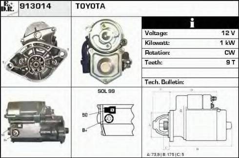 EDR 913014 - Стартер avtokuzovplus.com.ua