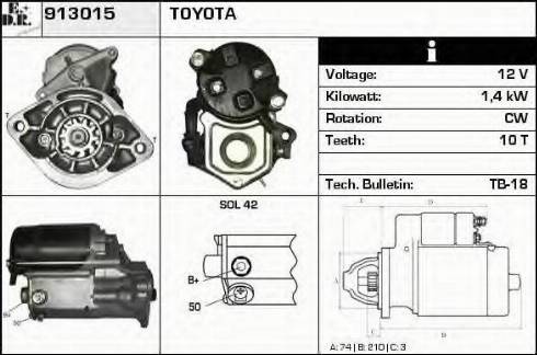 EDR 913015 - Стартер autocars.com.ua