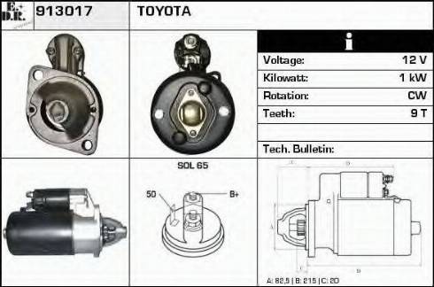 EDR 913017 - Стартер autocars.com.ua