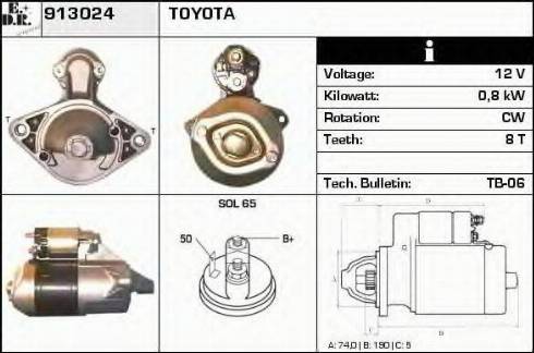 EDR 913024 - Стартер autocars.com.ua