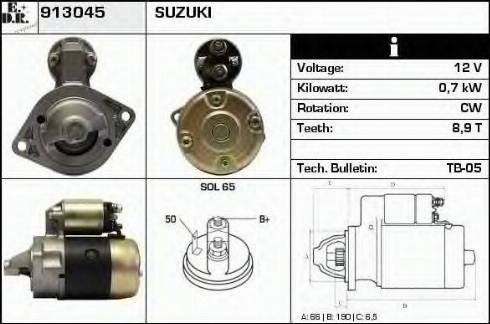 EDR 913045 - Стартер autocars.com.ua