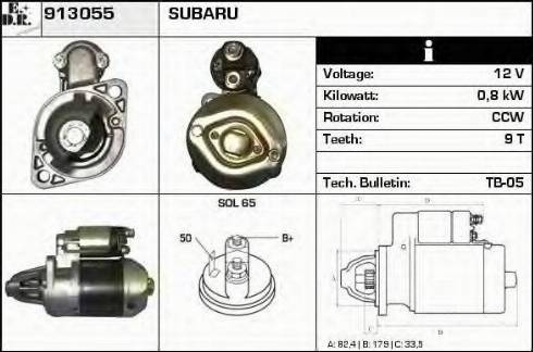 EDR 913055 - Стартер autocars.com.ua