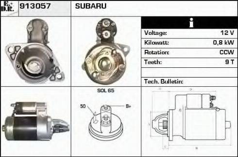 EDR 913057 - Стартер avtokuzovplus.com.ua