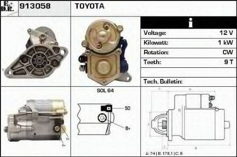 EDR 913058 - Стартер avtokuzovplus.com.ua