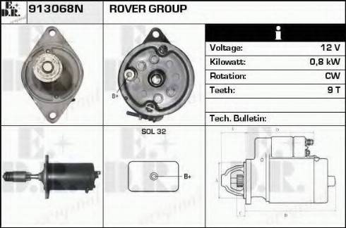 EDR 913068N - Стартер avtokuzovplus.com.ua