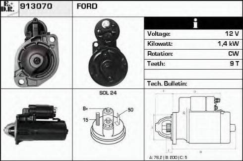 EDR 913070 - Стартер autodnr.net