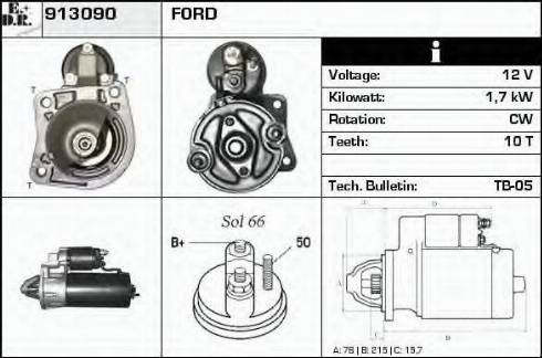 EDR 913090 - Стартер avtokuzovplus.com.ua