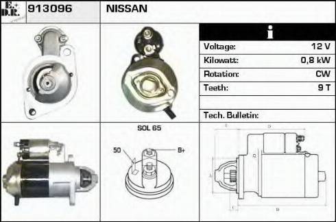 EDR 913096 - Стартер autocars.com.ua