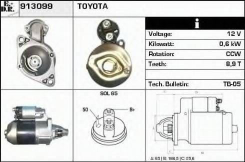 EDR 913099 - Стартер autocars.com.ua