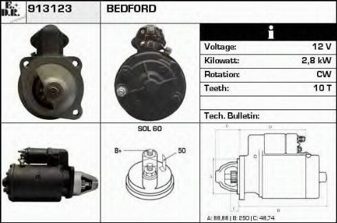 EDR 913123 - Стартер avtokuzovplus.com.ua