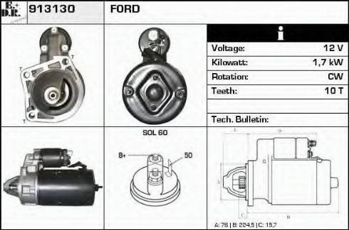 EDR 913130 - Стартер avtokuzovplus.com.ua