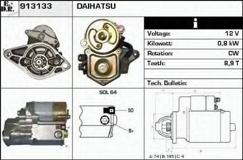 EDR 913133 - Стартер autocars.com.ua