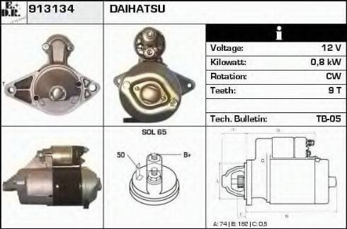 EDR 913134 - Стартер autocars.com.ua