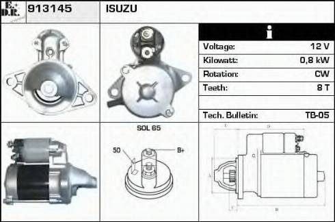 EDR 913145 - Стартер autocars.com.ua