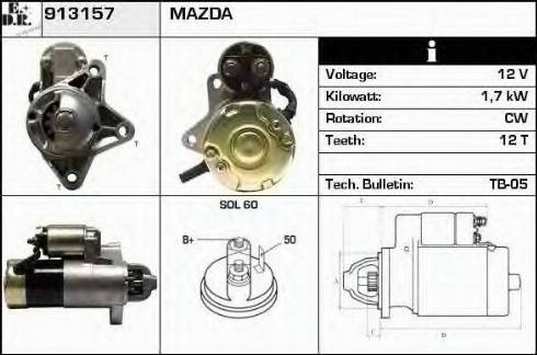 EDR 913157 - Стартер avtokuzovplus.com.ua