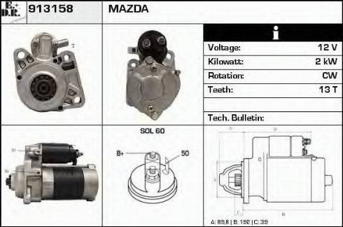 EDR 913158 - Стартер autodnr.net