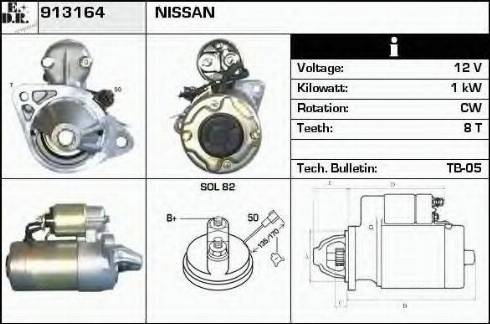 EDR 913164 - Стартер autocars.com.ua