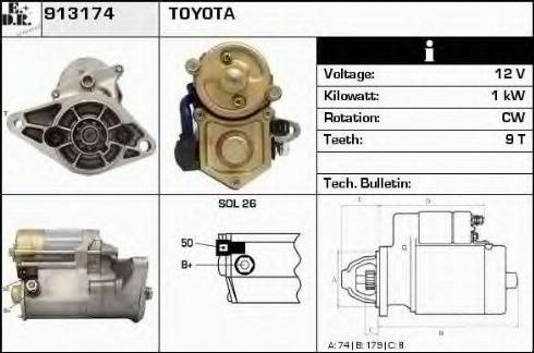 EDR 913174 - Стартер avtokuzovplus.com.ua