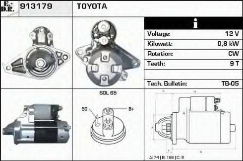 EDR 913179 - Стартер avtokuzovplus.com.ua