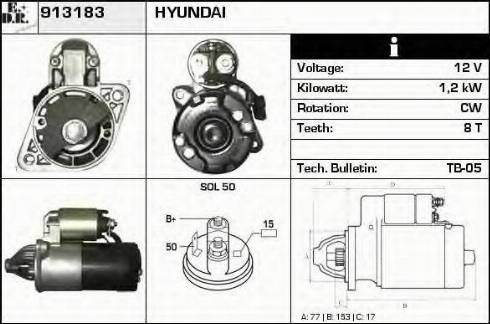 EDR 913183 - Стартер autocars.com.ua