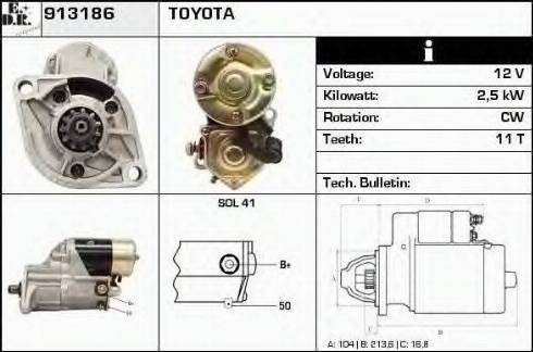 EDR 913186 - Стартер avtokuzovplus.com.ua