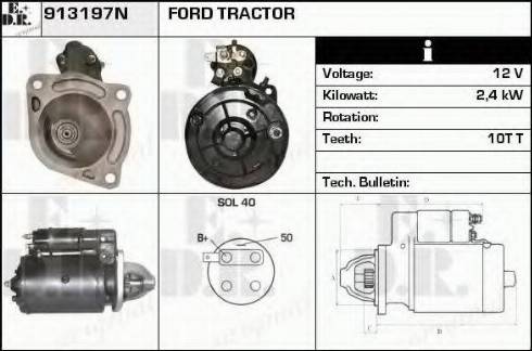 EDR 913197N - Стартер autocars.com.ua