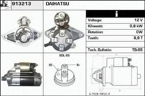 EDR 913213 - Стартер autocars.com.ua