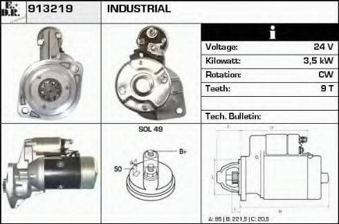 EDR 913219 - Стартер autocars.com.ua