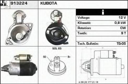 EDR 913224 - Стартер avtokuzovplus.com.ua