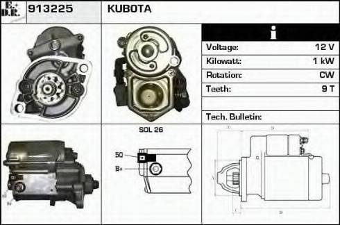 EDR 913225 - Стартер autocars.com.ua