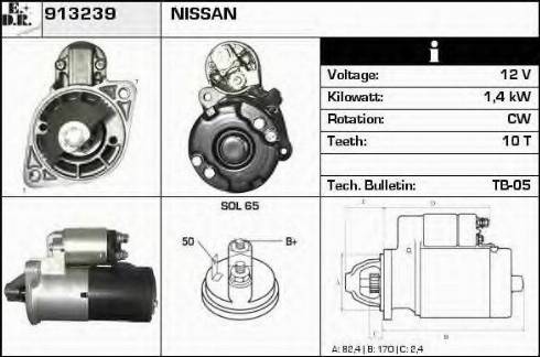 EDR 913239 - Стартер autocars.com.ua