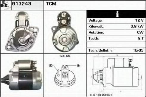 EDR 913243 - Стартер autocars.com.ua