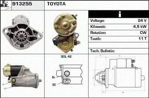 EDR 913255 - Стартер autocars.com.ua