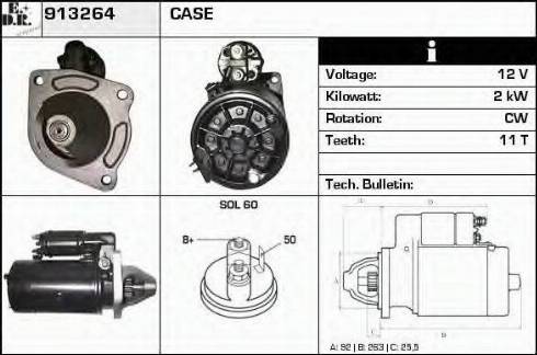 EDR 913264 - Стартер autocars.com.ua