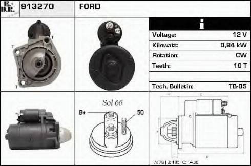 EDR 913270 - Стартер avtokuzovplus.com.ua