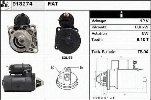 EDR 913274 - Стартер autocars.com.ua