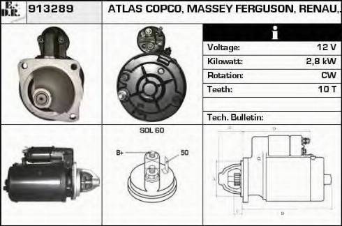 EDR 913289 - Стартер avtokuzovplus.com.ua