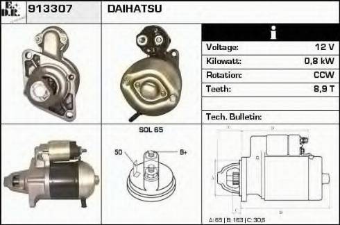 EDR 913307 - Стартер autocars.com.ua