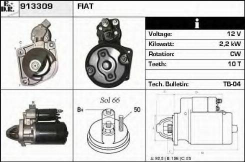 EDR 913309 - Стартер autocars.com.ua