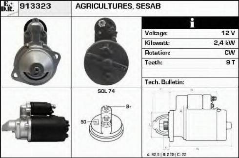 EDR 913323 - Стартер autodnr.net