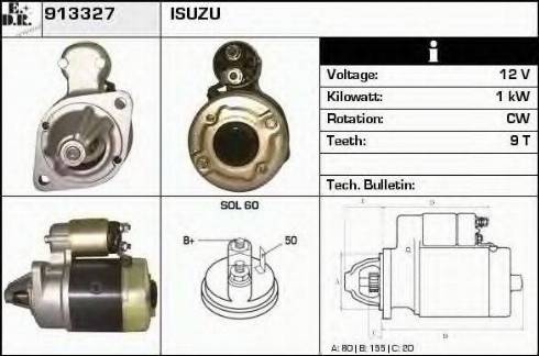 EDR 913327 - Стартер autocars.com.ua