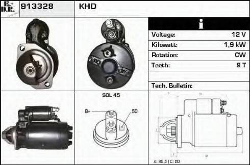 EDR 913328 - Стартер avtokuzovplus.com.ua