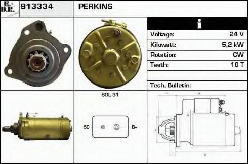 EDR 913334 - Стартер autocars.com.ua