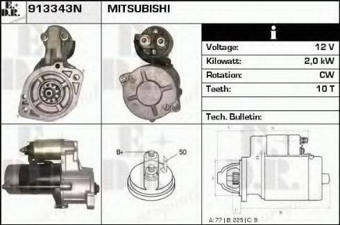 EDR 913343N - Стартер autocars.com.ua