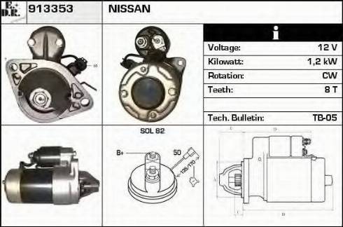 EDR 913353 - Стартер autocars.com.ua