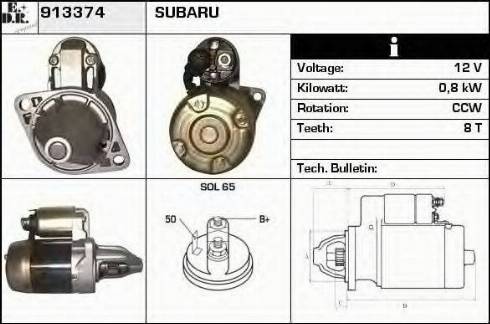 EDR 913374 - Стартер autocars.com.ua